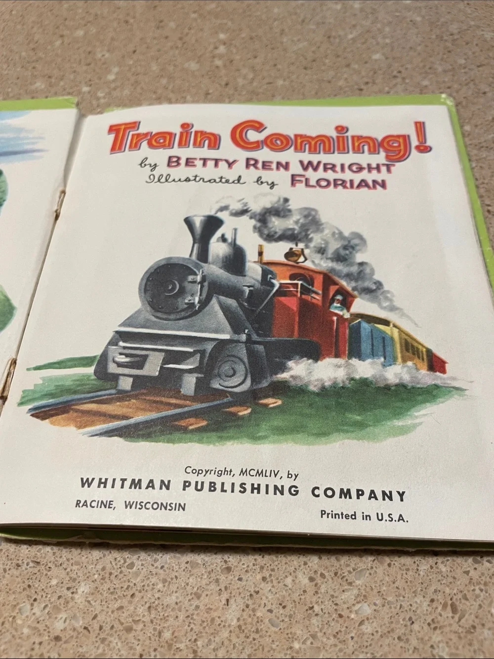 Train Coming! Kids Puzzle Book - Red & Black Locomotive